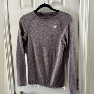 Gymshark Heathered Purple Long Sleeve Shirt